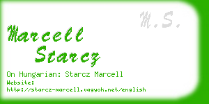 marcell starcz business card